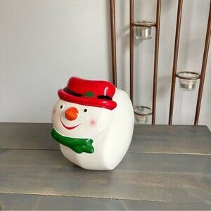Himark Kitchen Gourmet Ceramic Snowman Holidays Cookie Jar Decor Gift Idea